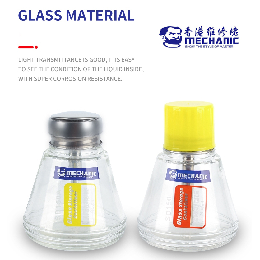 MECHANIC SD150A / SD150B Press Type Alcohol Bottle - 150ML