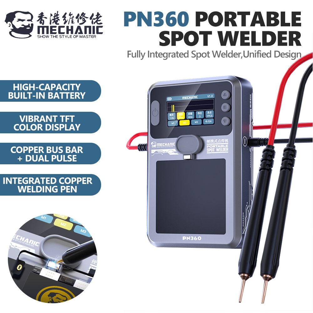 MECHANIC PN360 Portable Manual / Auto Double Pulse Digital Display Battery Spot Welder