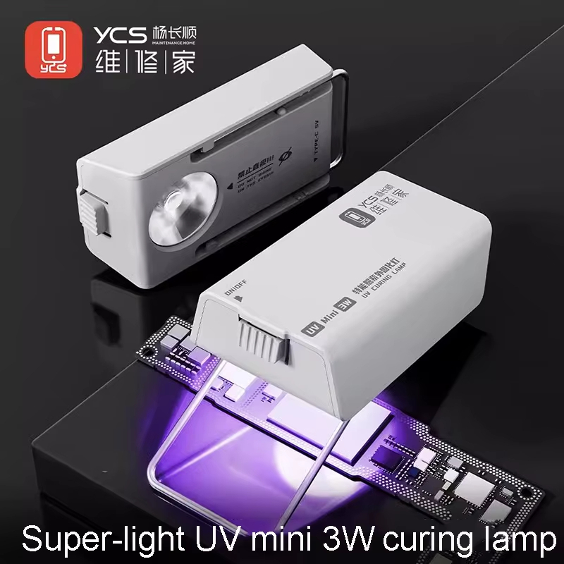 YCS 3W Portable UV Green Oil Fast Curing Lamp Built-in Battery