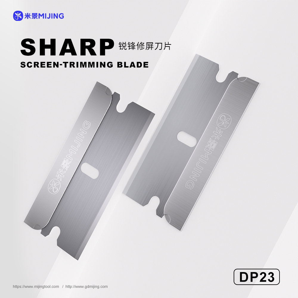 MIJING DP23 Single-sided High Toughness Carbon Steel Blades for LCD Screen OCA Glue Remover