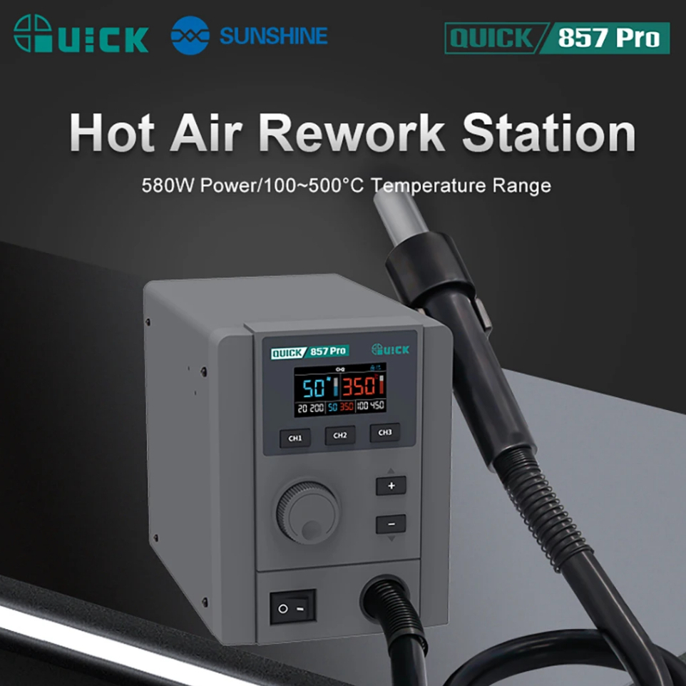 QUICK 857 Pro Digital Display Hot Air Rework Station