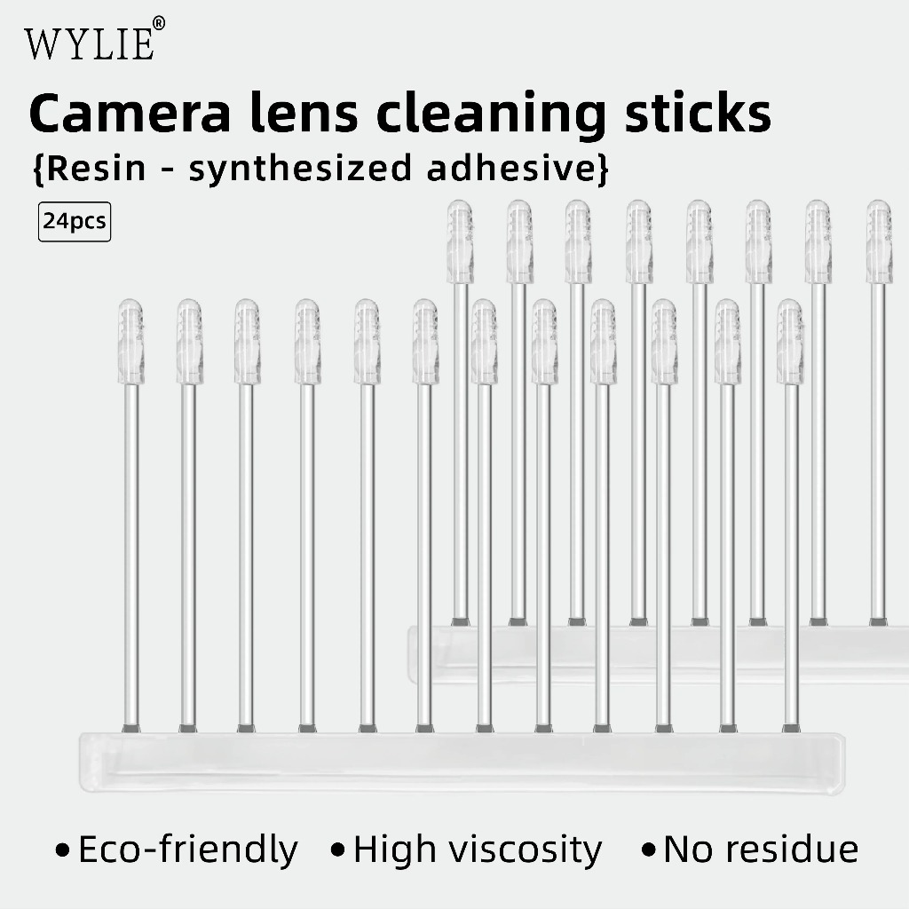WYLIE WL-157 Resin Synthesized Adhesive Sticks for Camera Lens Cleaning - 24Pcs
