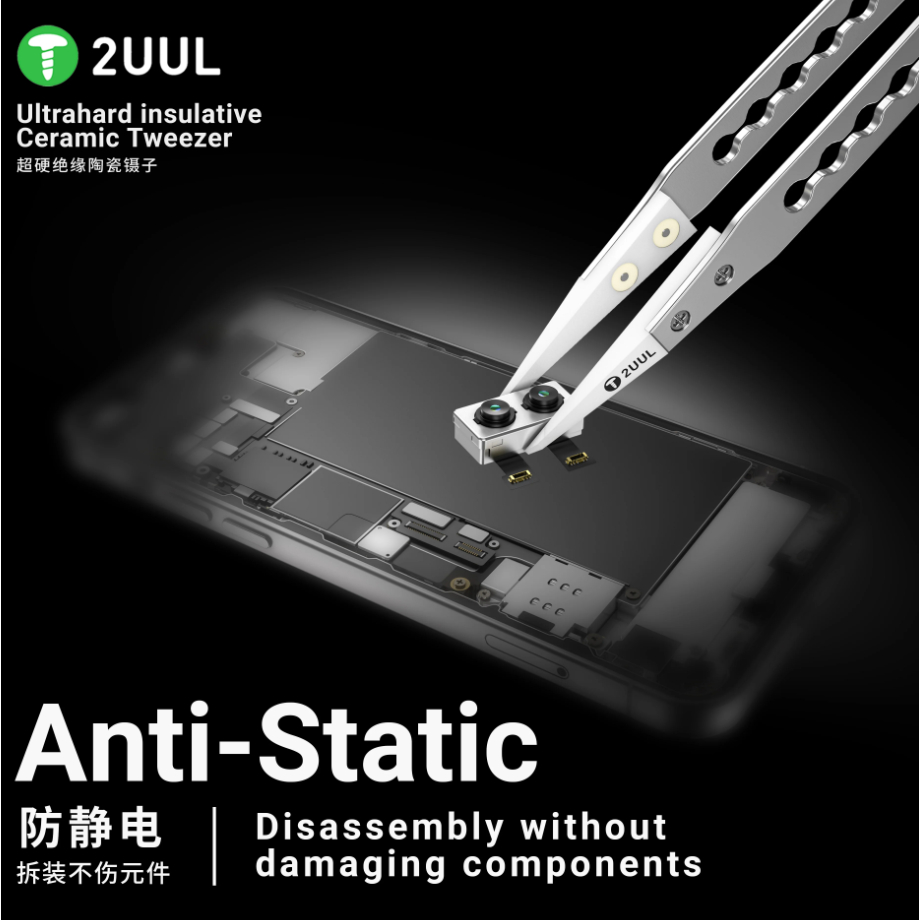 2UUL TW31 Ultrahard Insulative Ceramic Tweezer for Motherboard Precision Repair - Image 4