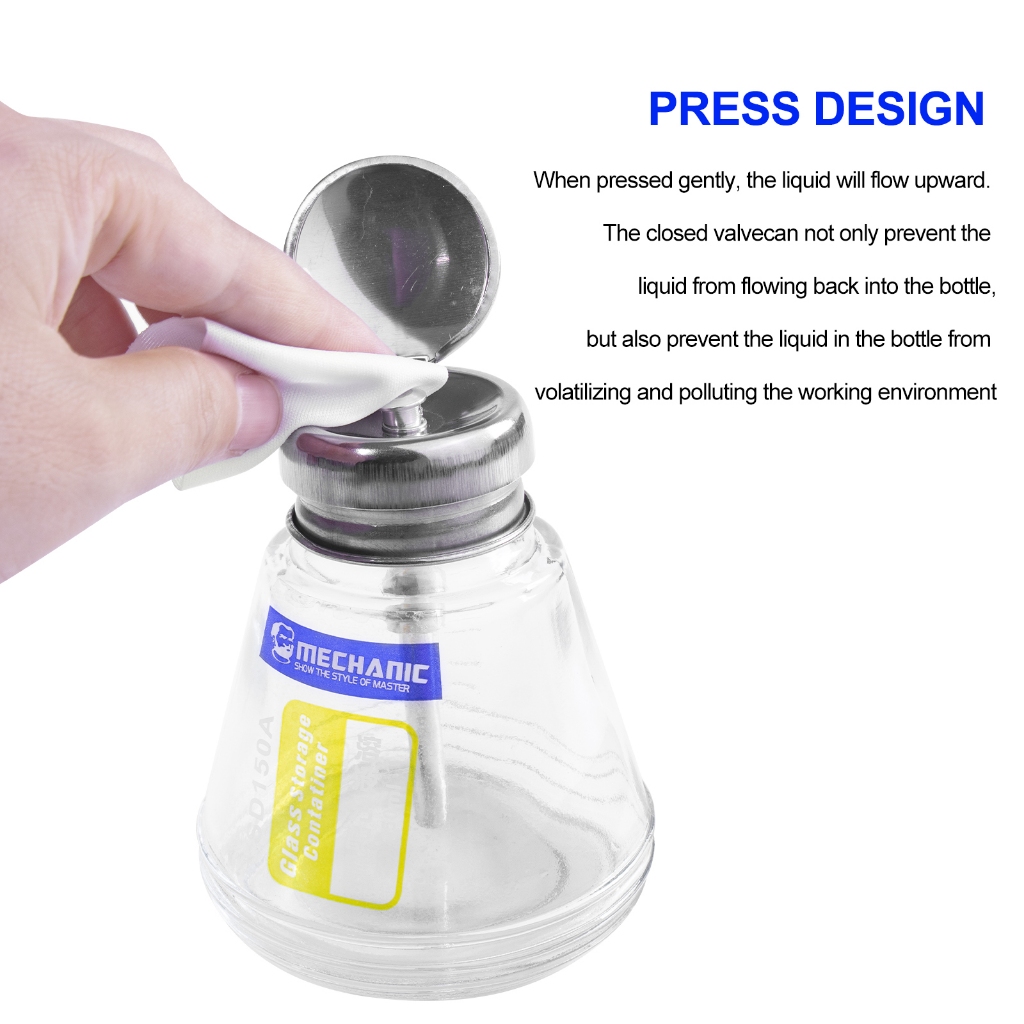 MECHANIC SD150A / SD150B Press Type Alcohol Bottle - 150ML - Image 4