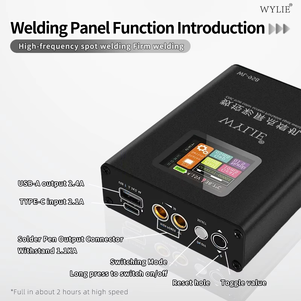 WYLIE WL-958 Portable CNC Spot Welding Machine with True Color Screen - Image 4