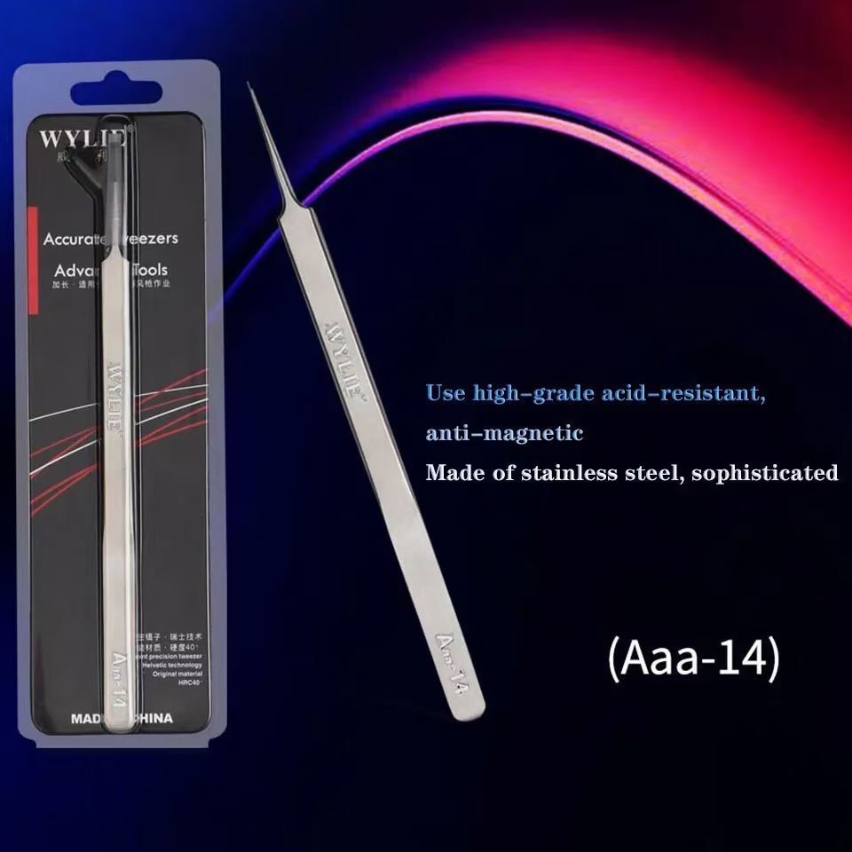 WYLIE Aaa-14 Precision Repair Tweezers 16 cm long pointed stainless steel extra sharp hardened tweezers - Image 4