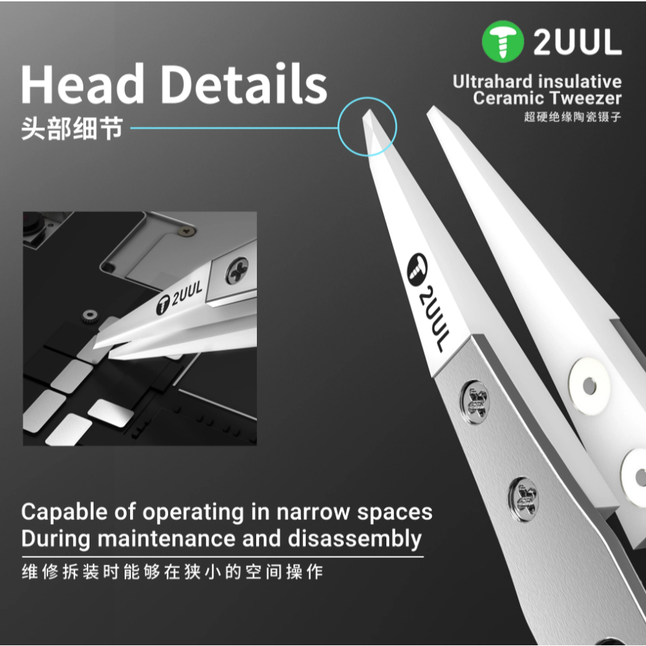 2UUL TW31 Ultrahard Insulative Ceramic Tweezer for Motherboard Precision Repair - Image 5