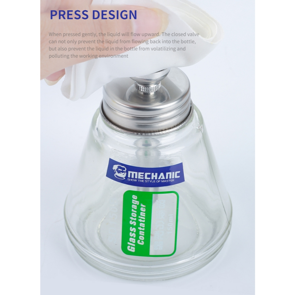MECHANIC SD150A / SD150B Press Type Alcohol Bottle - 150ML - Image 5