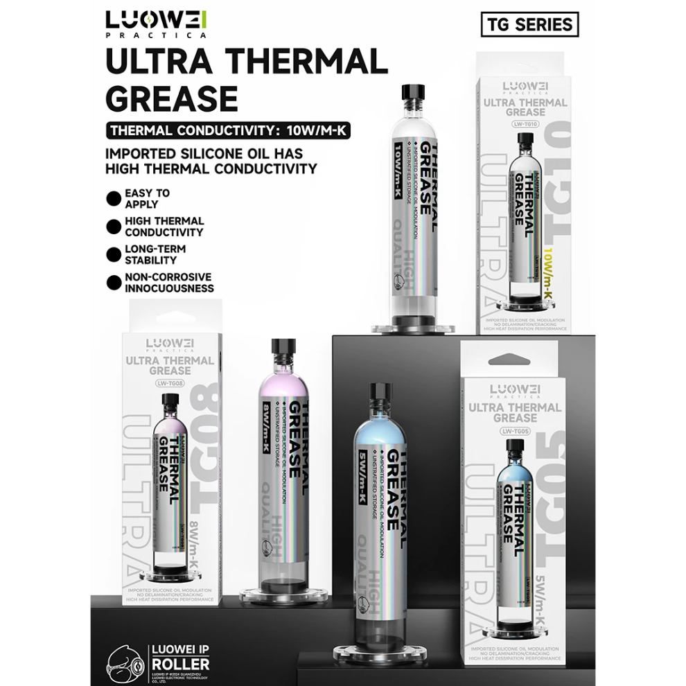 LUOWEI TG Series Ultra-High Thermal Conductive Silicone Grease for Phone / Tablet / PC