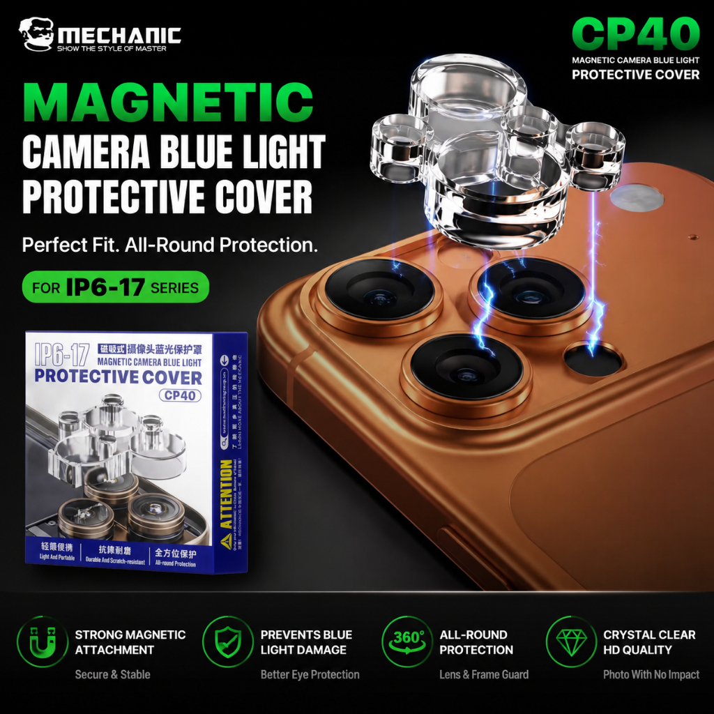 MECHANIC CP40 Magnetic Blue Light Lens Cover Protector for IP 6 to 17 Series