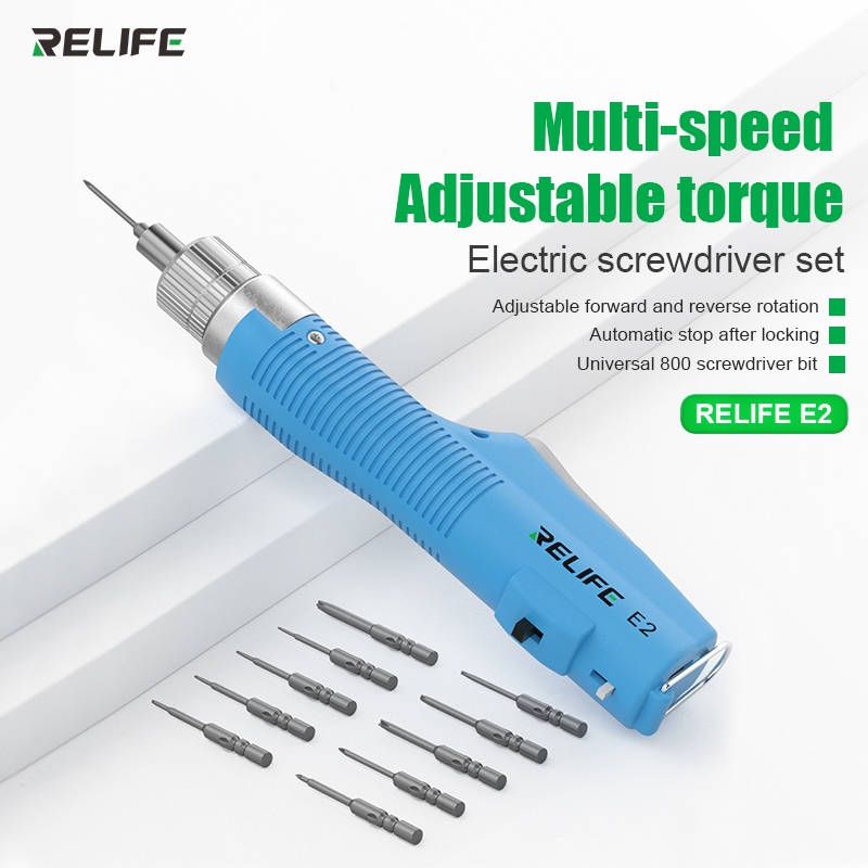 RELIFE E2 + T01 Multi-speed Adjustable Torque Electric Screwdriver Set