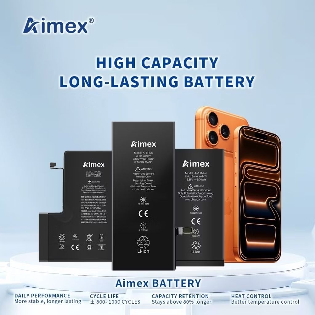 AIMEX Diagnostic Battery No Pop-up Reminder for IP 12 - 15 Series With High Capacity ( Show USED )