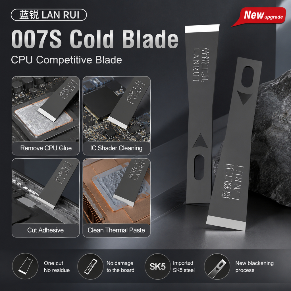LANRUI 007S Cold Blade Precision Metal Disassembly Glue Remover Knife for PCB Repair