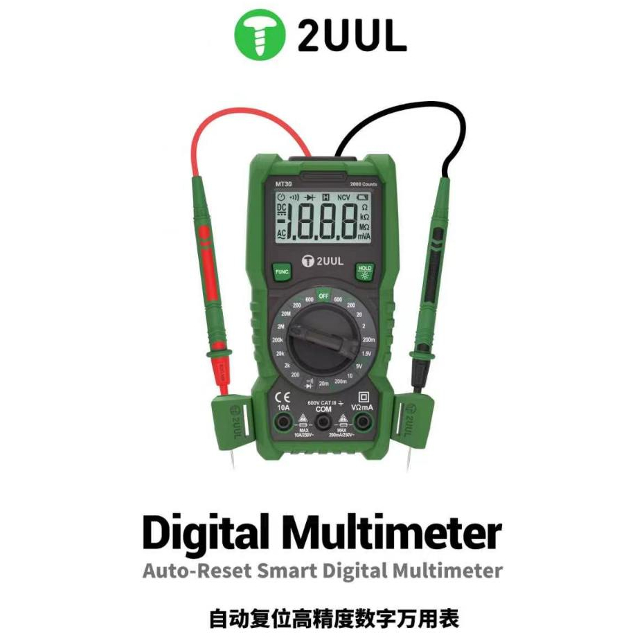 2UUL MT30 Auto-Reset Smart Auto-Range Digital Multimeter