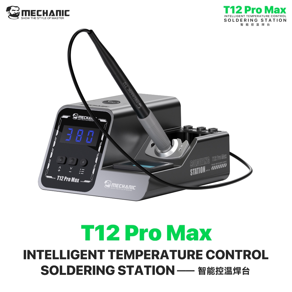 MECHANIC T12 Pro Max 120W PID Intelligent Temperature Control Soldering Station with T12 Handle