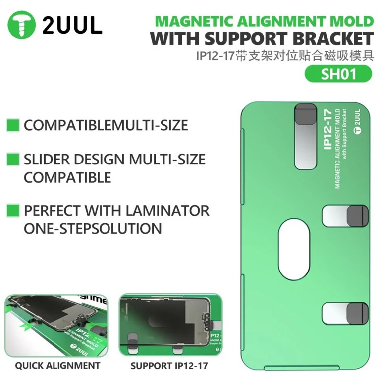 2UUL SH01 Magnetic Alignment Mold with Support Bracket for IP 12-17 Series Screen Laminating