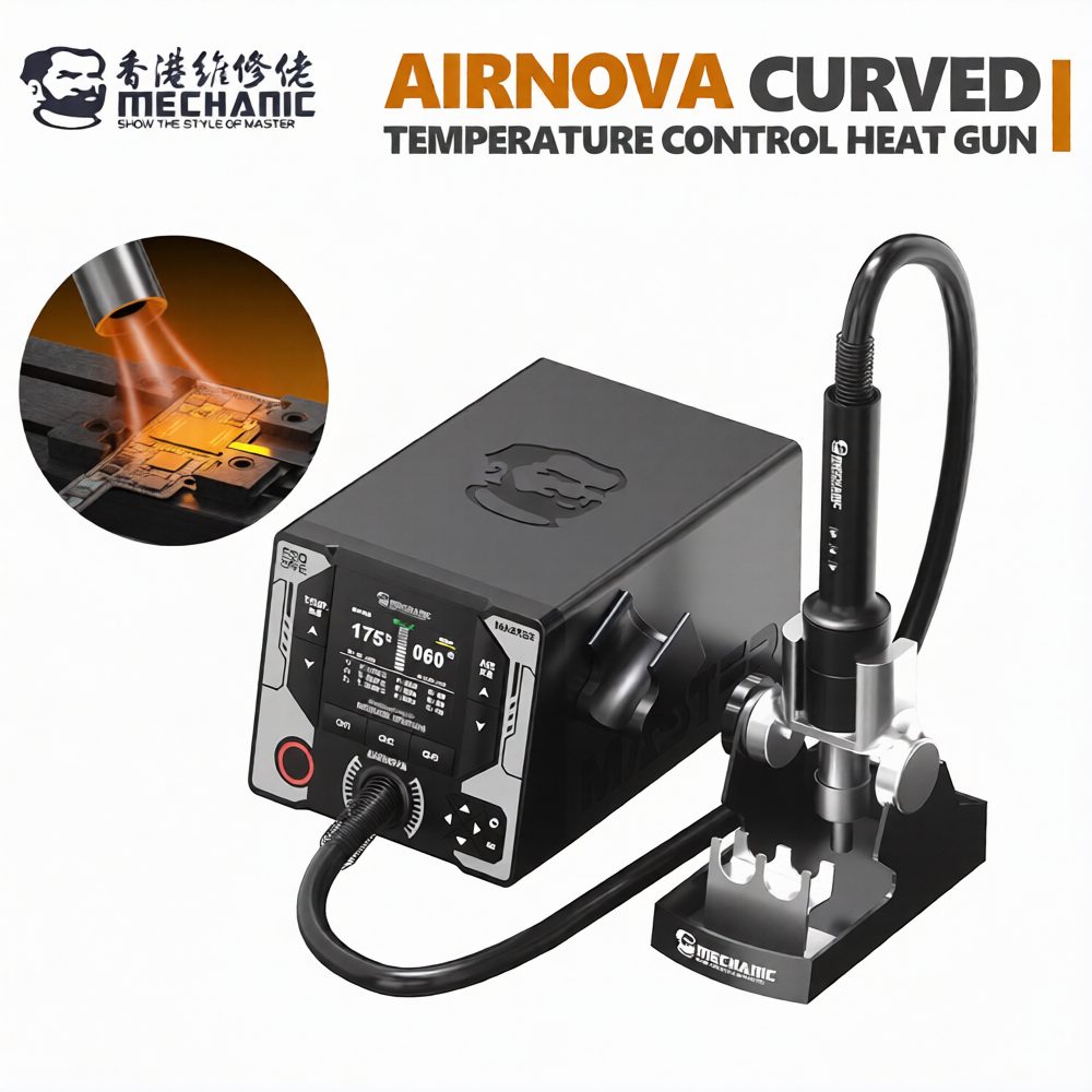 MECHANIC AIRNOVA 1200W Intelligent Curved Temperature Control Hot Air Gun Rework Station