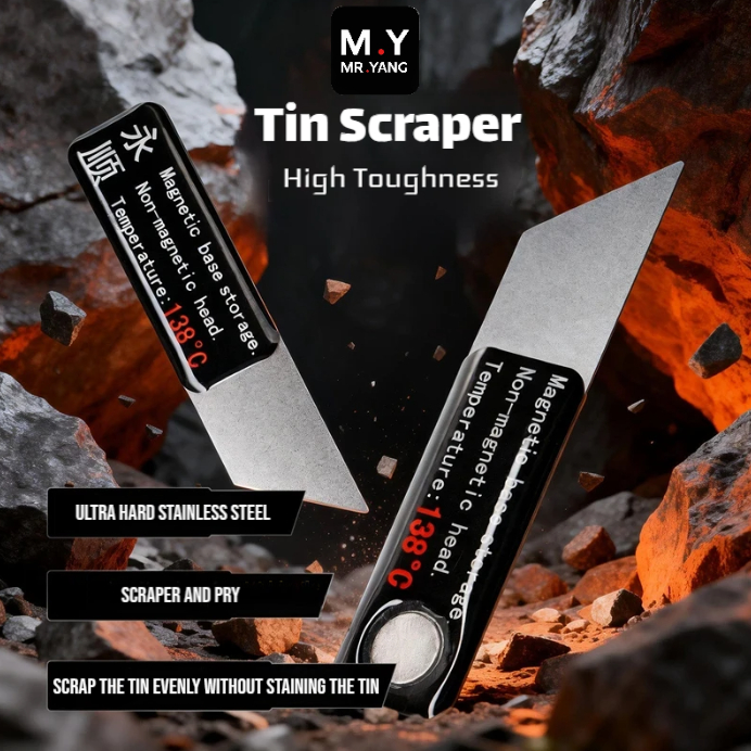 YCS  4-in-1 High-Toughness Non-Magnetic Stainless Steel BGA Reballing Scraper