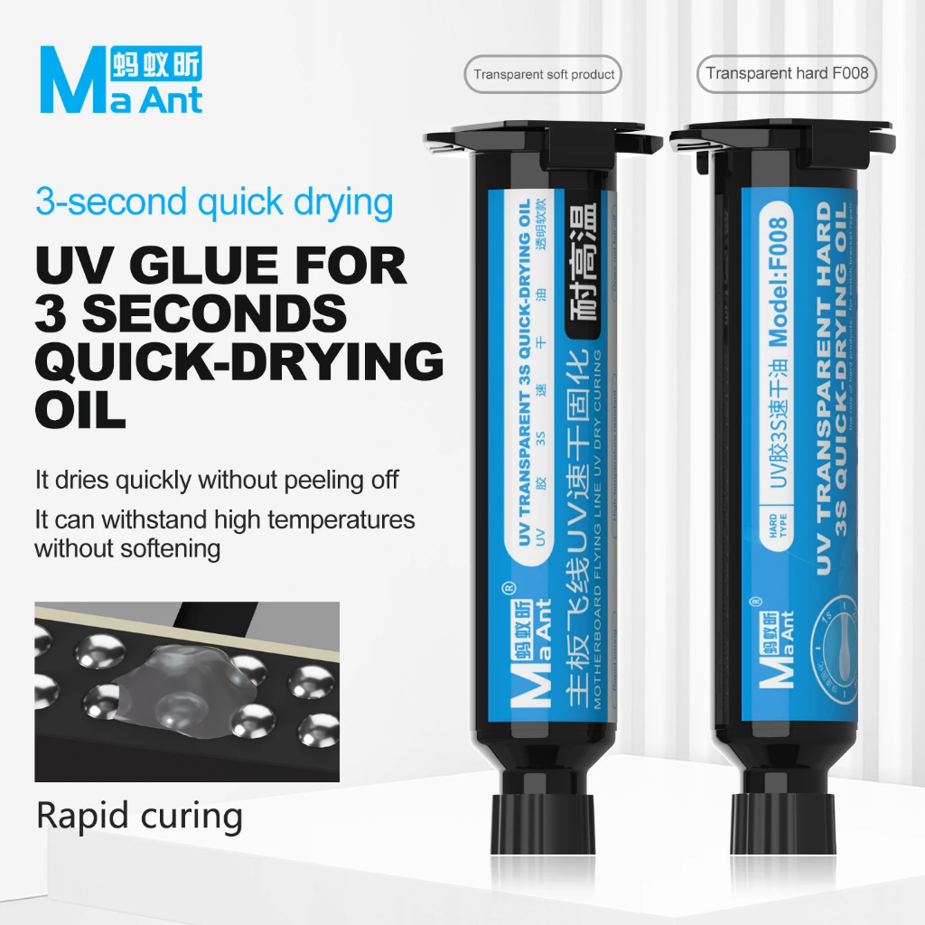 MaAnt F008 3-Second Quick-Drying UV Glue for Motherboard Jumper Wires - 20g