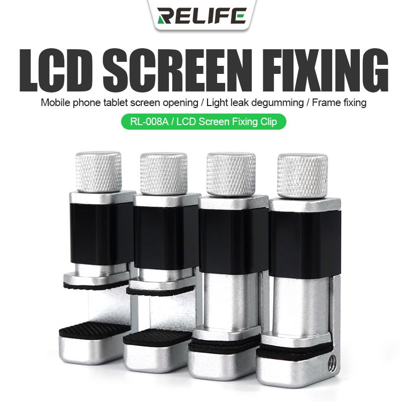 RELIFE RL-008A Adjustable LCD Display Screen Alloy Fastening Clamp Clip - 4Pcs