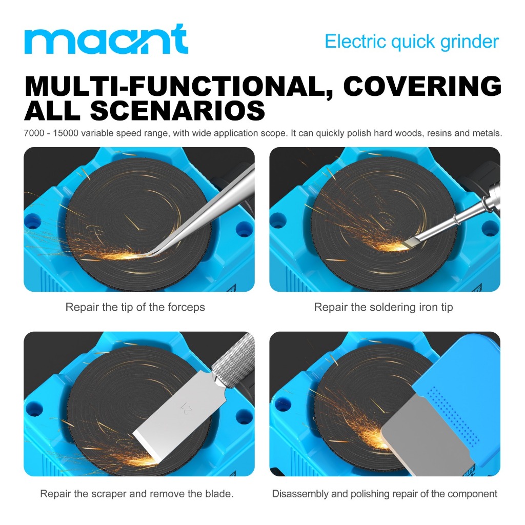 MaAnt KM1 Disc Electric Quick Grinder for Tweezers / Blades / Soldering Iron Tip - Image 5