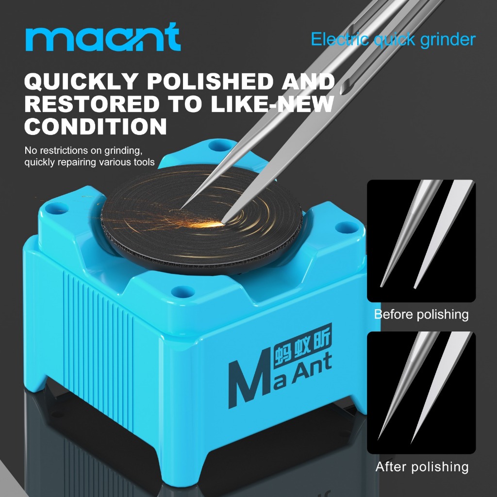 MaAnt KM1 Disc Electric Quick Grinder for Tweezers / Blades / Soldering Iron Tip - Image 6
