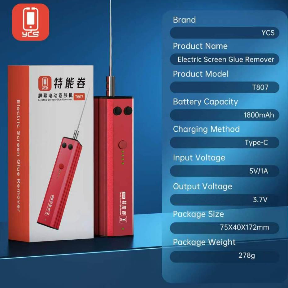 YCS T807 Rechargeable All-in-One Adjustable Electric LCD Screen OCA Glue Remover - Image 7