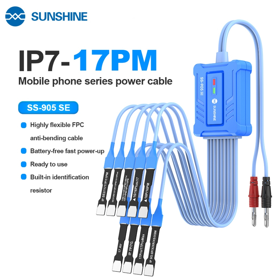 SUNSHINE  SS-905 SE V2.0 IP Series Power Cable for IP 7 - 17 Series