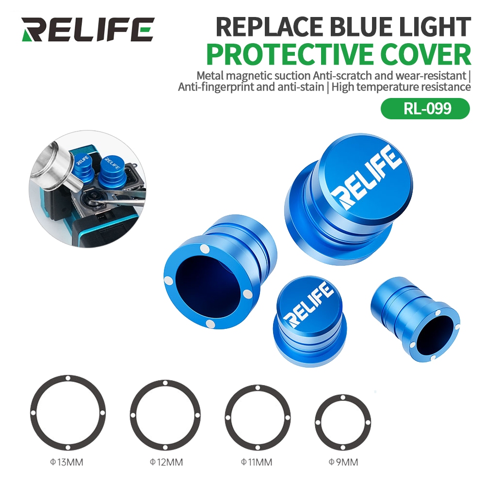 RELIFE RL-099 Multi-Size Magnetic Blue Light Diamond Protective Cover Set