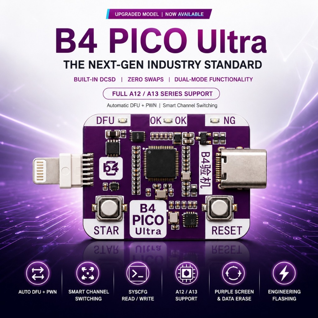 B4 PICO Ultra Automatic DFU Tool Equipped Raspberry Pi RP2350A Chip for IP Entering DFU / PWN Mode