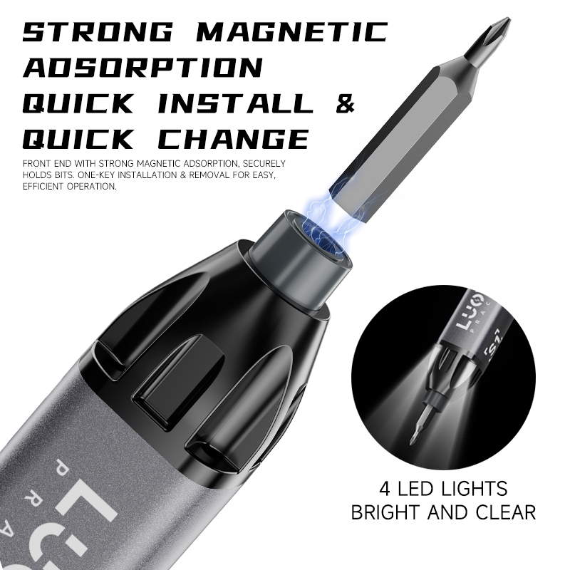 LUOWEI LW-S1 / S1Pro Adjustable Torque Electric Screwdriver with 22Pcs S2 Bits Support IP 17 Series - Image 4
