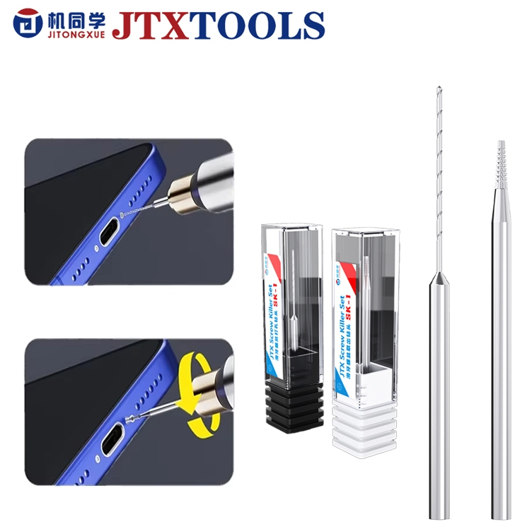 JTX SK-1 Alloy Piercing and Sliding Drill Bit for Removing Stripped Thread Screws