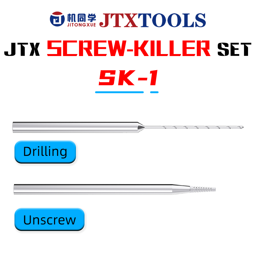 JTX SK-1 Alloy Piercing and Sliding Drill Bit for Removing Stripped Thread Screws - Image 3