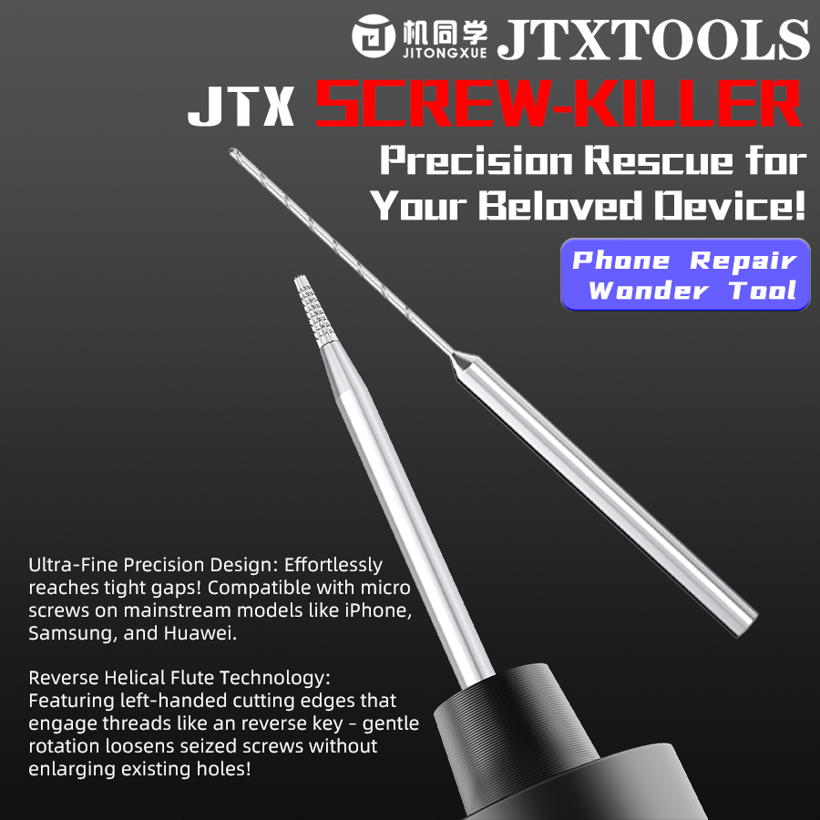 JTX SK-1 Alloy Piercing and Sliding Drill Bit for Removing Stripped Thread Screws - Image 7