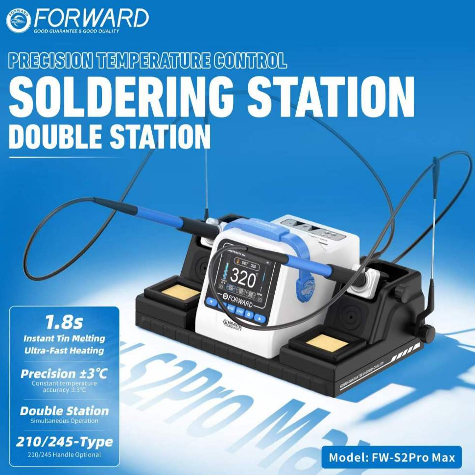 FORWARD FW-S2ProMax Precise Temperature Control Double Station Soldering Station