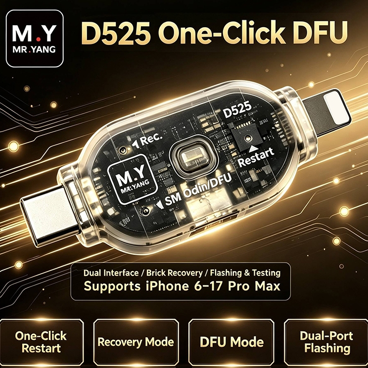 M.Y D525 DFU Recovery Dongle Dual Interface Flashing Tool For IP 6-17 Series / Sam