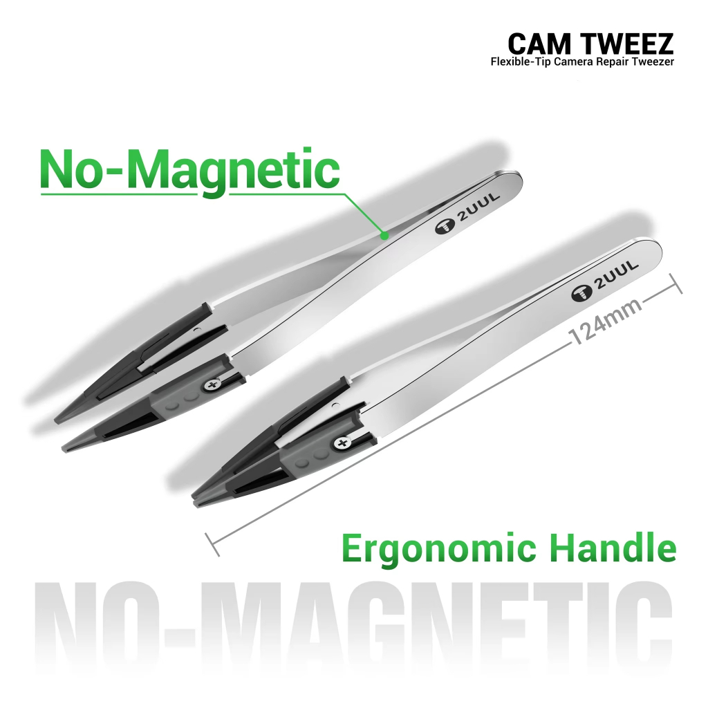 2UUL TW41 CAM TWEEZ No-Magnetic Flexible-Tip Camera Repair Tweezers - Image 6
