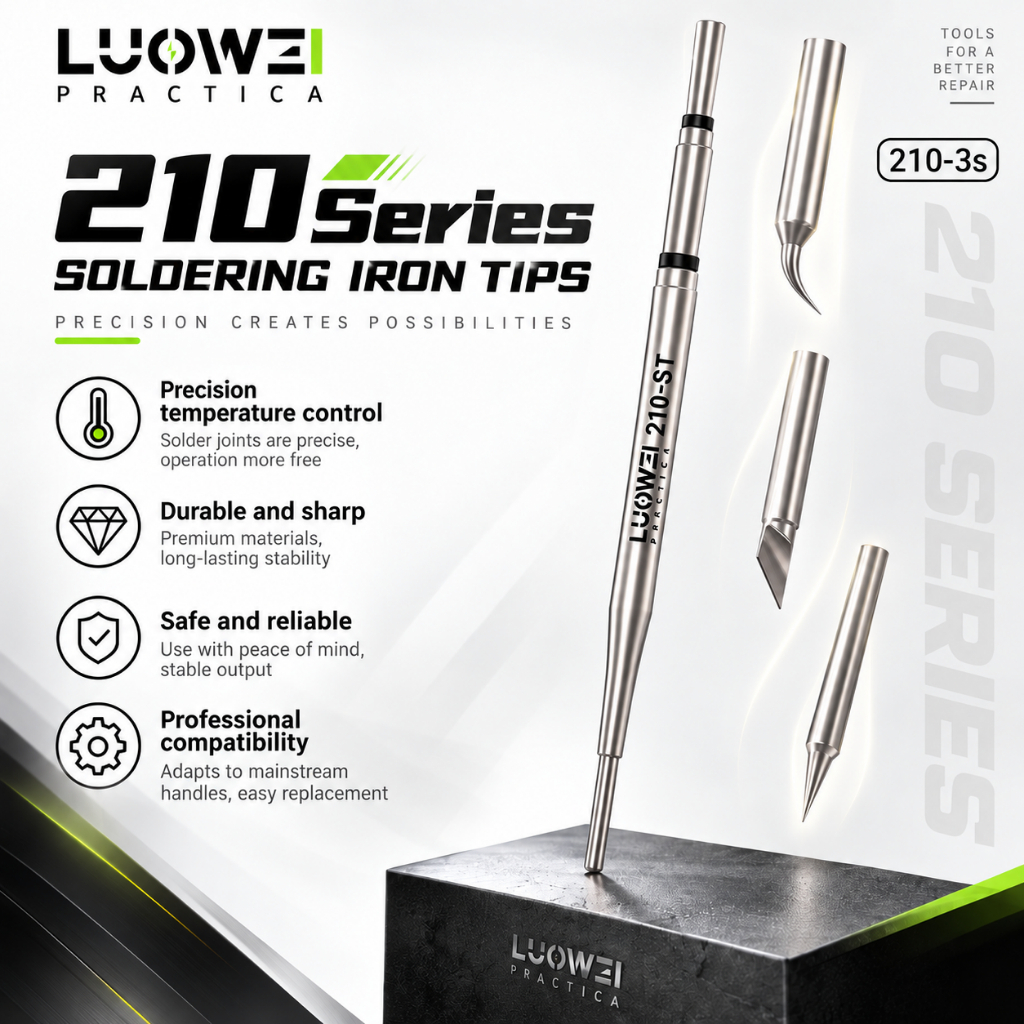 LUOWEI 210-3S Lead-Free Heating Core with 3Pcs Replacement Head