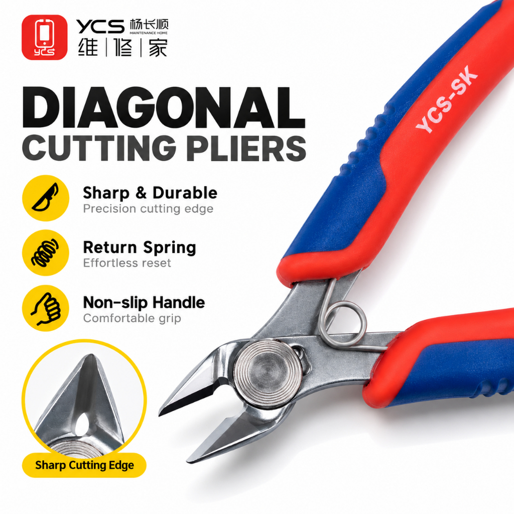 YCS-SK Diagonal Industrial Electronic Cutting Pliers for Cutting Shielding Covers & Fine Copper Wire