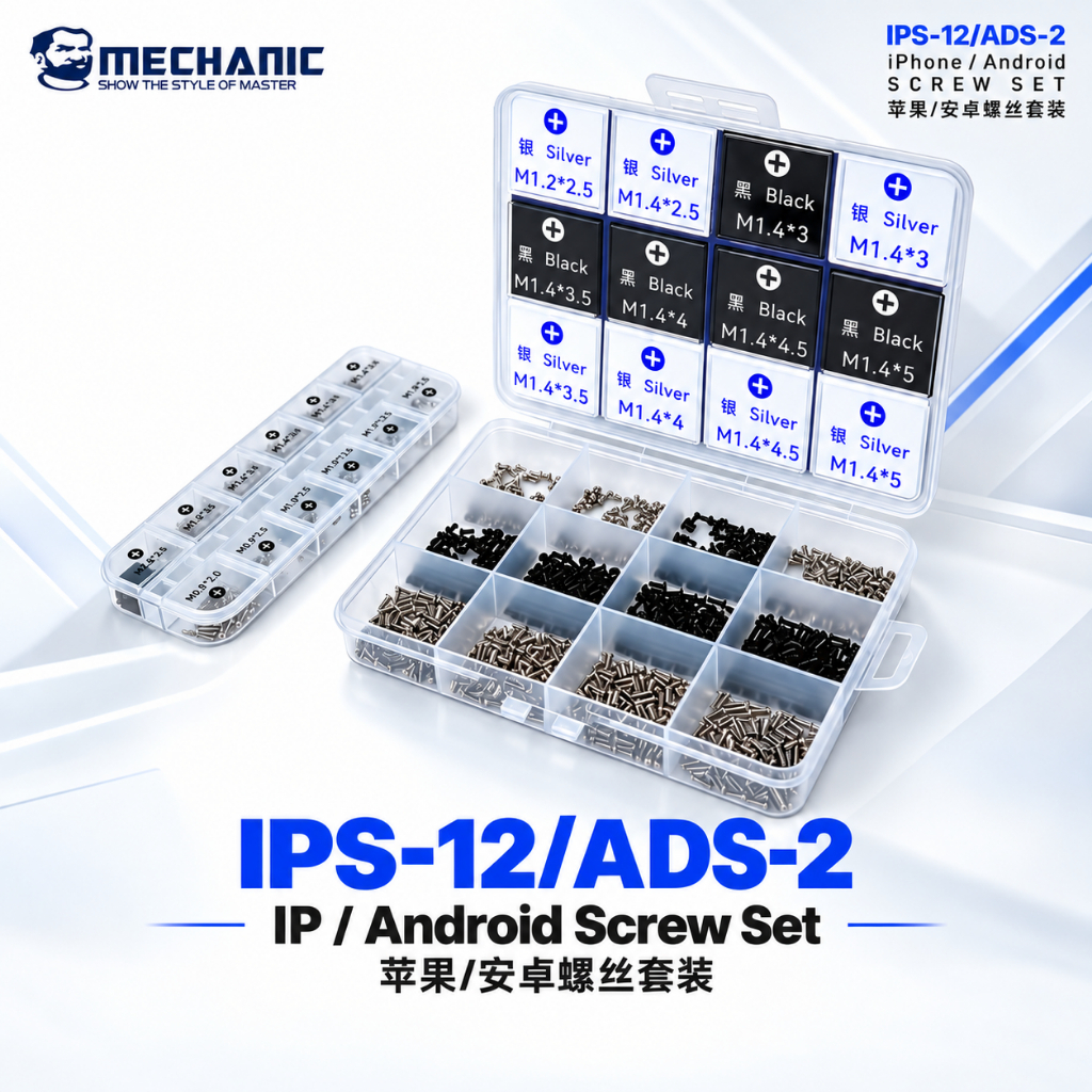 MECHANIC IPS-12 / ADS-2 Replacement Repair Screws Kit for IP & Most Android Phones