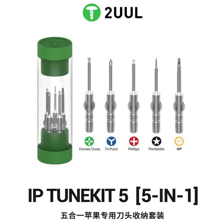 2UUL SD25 IP TUNEKIT 5 [ 5-in-1 ] 4mm Magnetic Screwdriver Bits Set