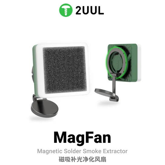 2UUL FE11 MagFan 2-in-1 Smoke Absorption + LED Fill Light Magnetic Solder Smoke Extractor