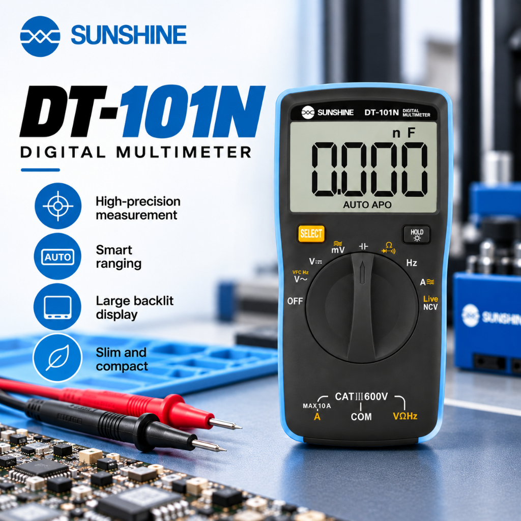 SUNSHINE DT-101N Pocket-Style Auto-Range Smart Precision Multimeter