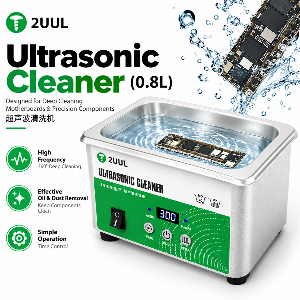 2UUL SS01 0.8L Ultrasonic Cleaner for Motherboard / Accessories / Glasses
