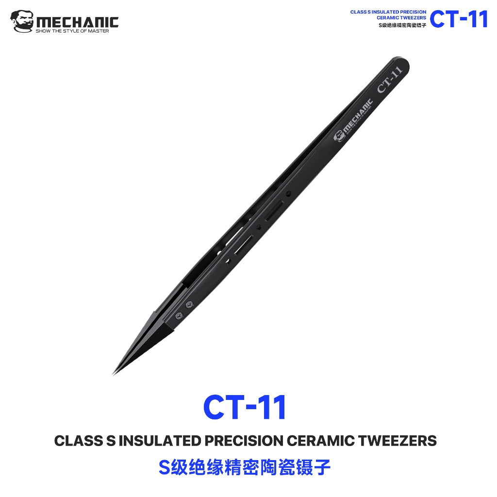 MECHANIC CT-11 Non-Magnetic Anti-static Class S Insulated Precision Ceramic Tweezers