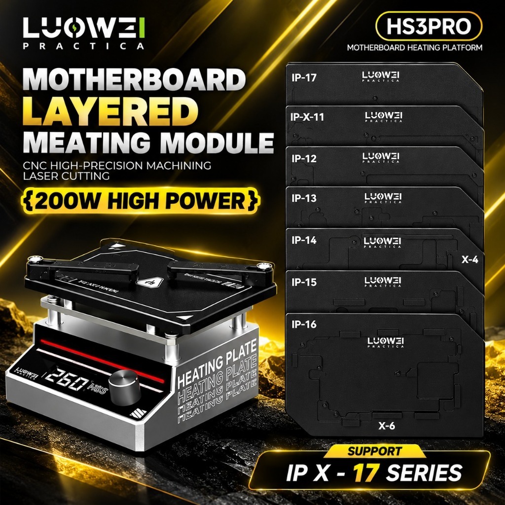 LUOWEI HS3-PRO Motherboard Layered BGA Soldering Rework Station for IP X -17 Series