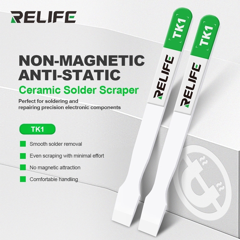 RELIFE TK1 Non-magnetic Anti-static Ceramic Scraper for PCB BGA Soldering Repair