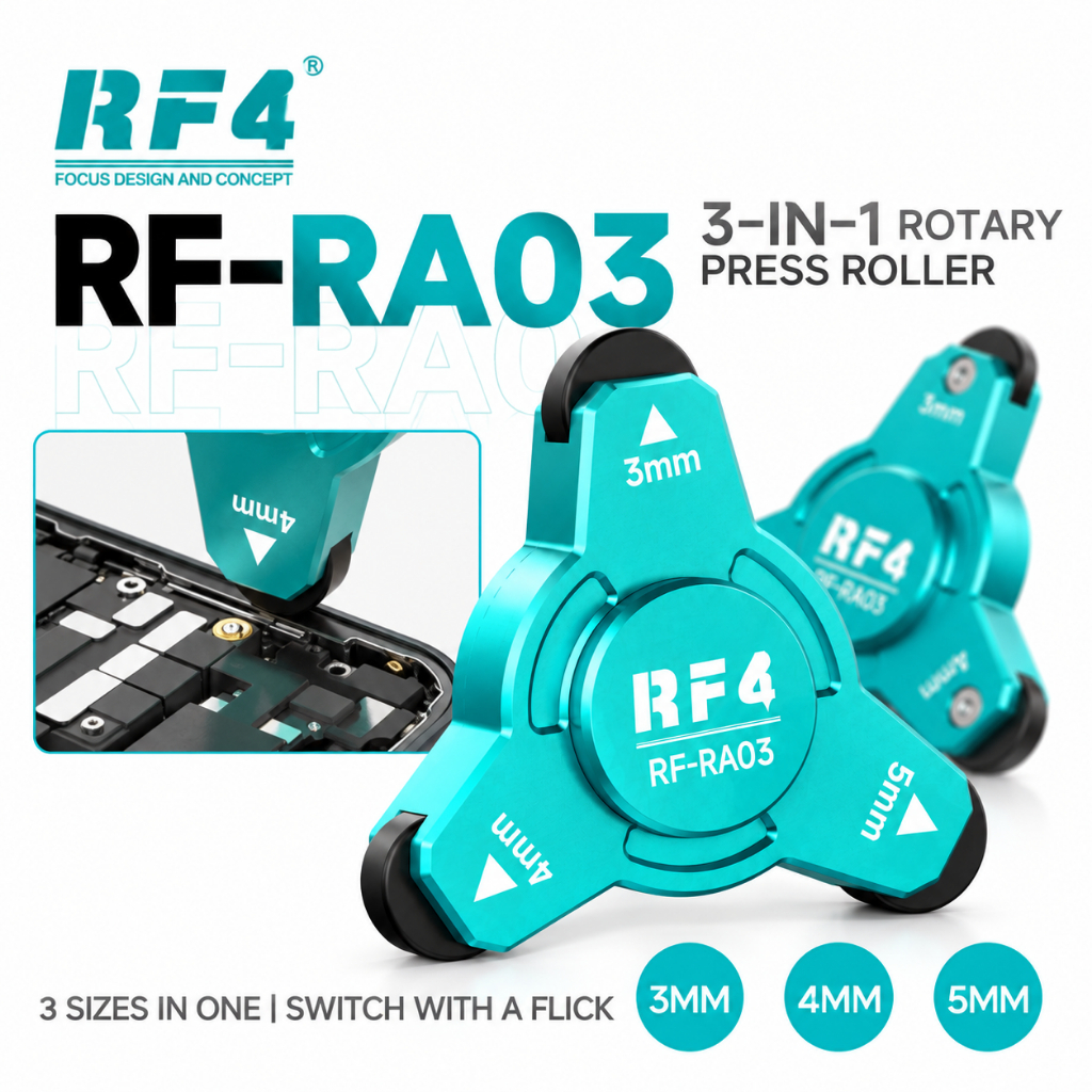 RF4 RF-RA03 Adhesive Assisting Roller with 3 / 4 / 5mm Auxiliary Wheel