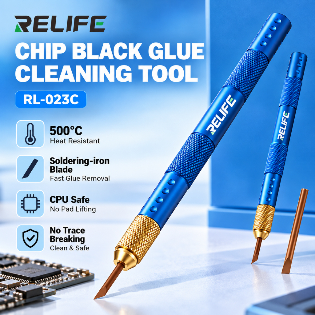 RELIFE RL-023C CPU PI Chips Specific Degumming Knife for CPU / PCB Black Glue Cleaning
