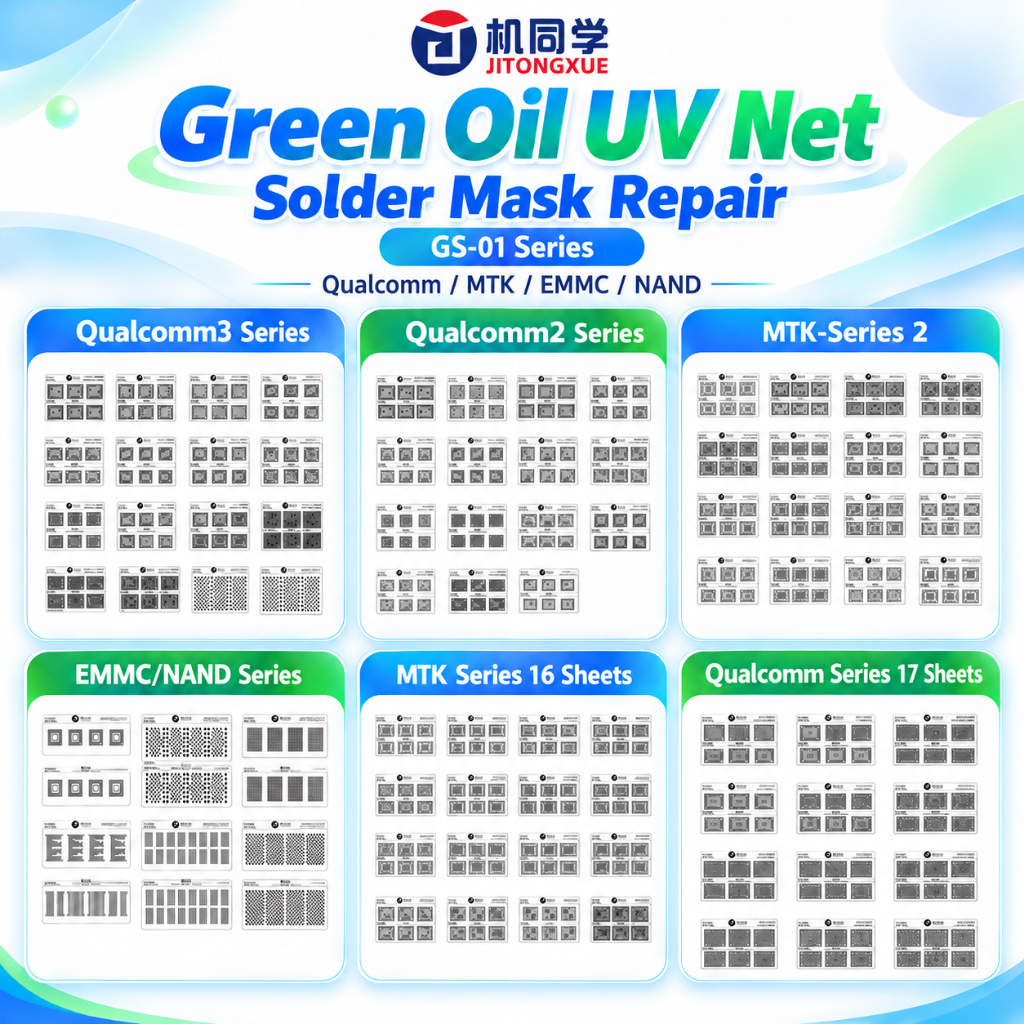 JTX GS-01 Solder Mask Repair Green Oil UV Stencil for MTK / Qualcomm